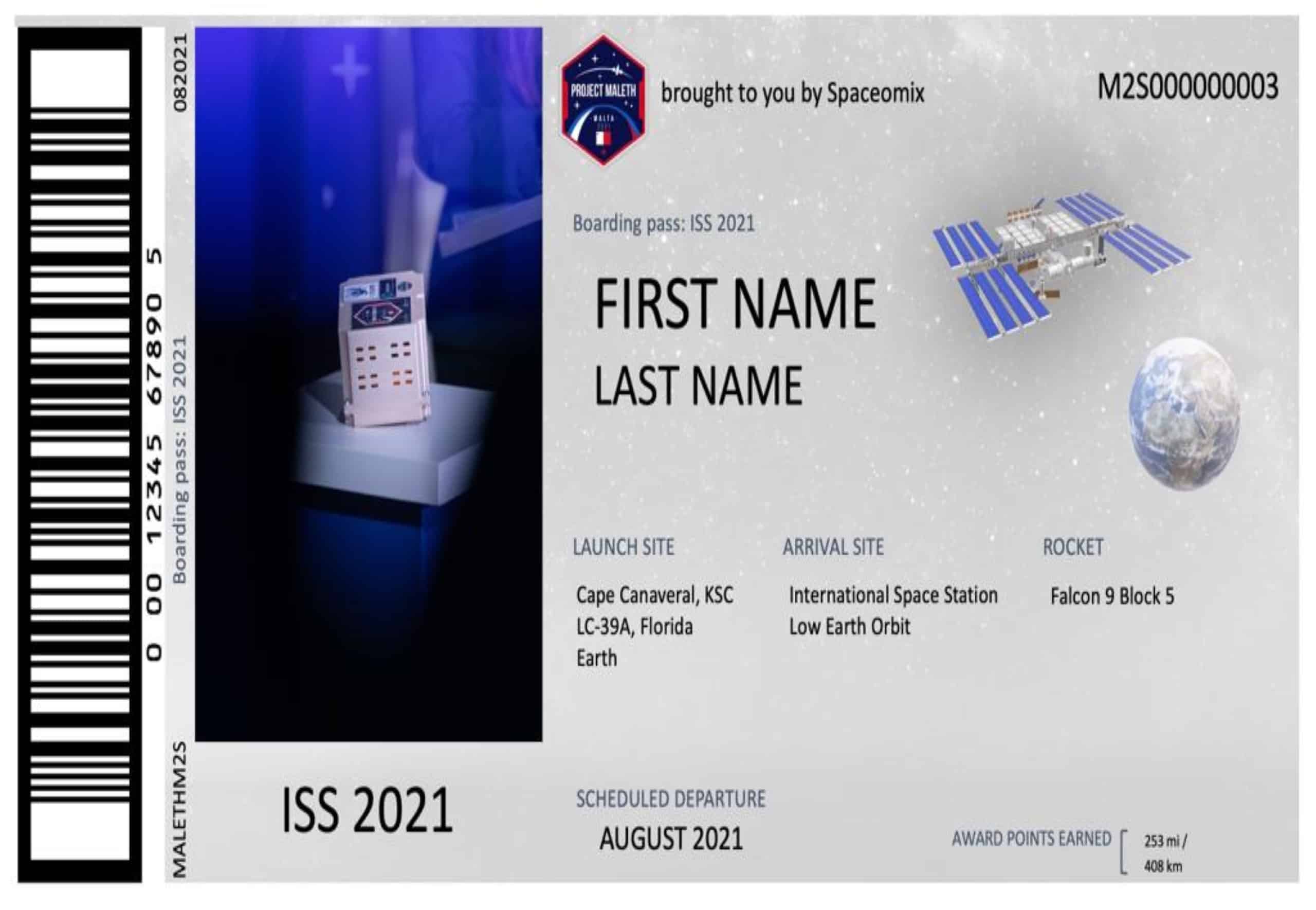 Fly your name on MALTA’s first-ever mission to the International Space Station